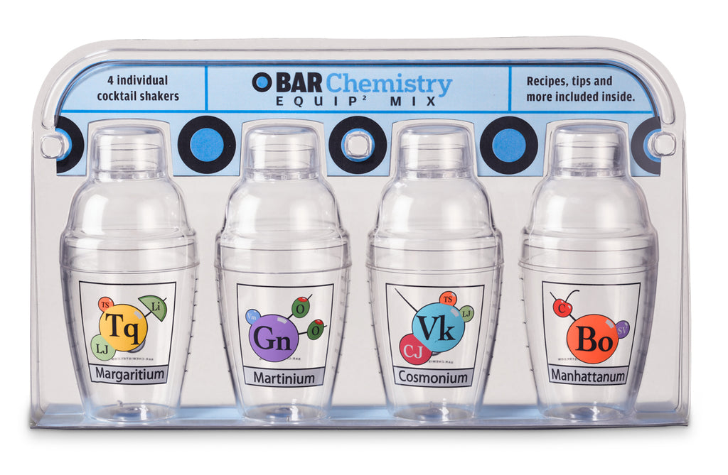 Bar Chemistry Mini Cocktail Shakers, Set of Four